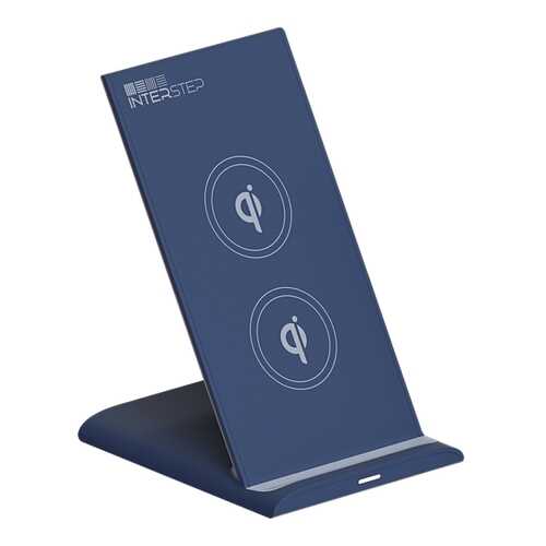 Беспроводное зарядное устройство InterStep Qi WCH-2C Blue (IS-TC-WCH2C10Qi-BLUB201) в Фианит-Ломбард