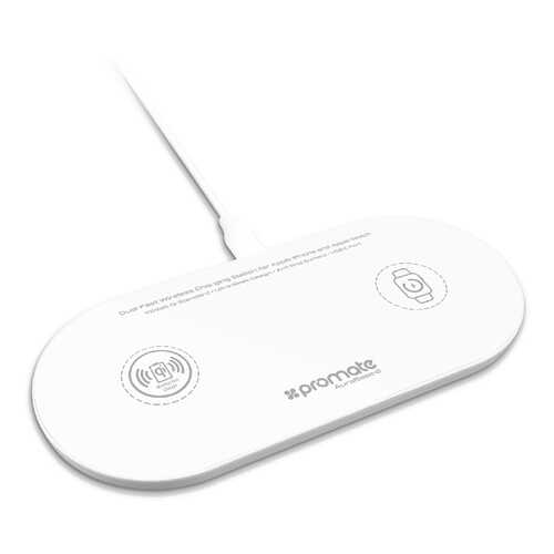 Беспроводное зарядное устройство Promate AuraBase-2 White в Фианит-Ломбард