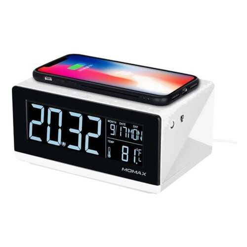 Беспроводное зарядное устройство с часами Momax Q,Clock QC1 White в Фианит-Ломбард