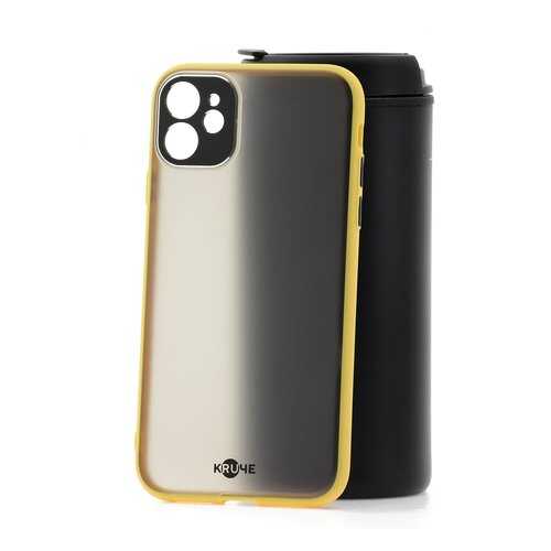 Чехол Apple iPhone 11 Kruche Metal Eye Yellow в Фианит-Ломбард