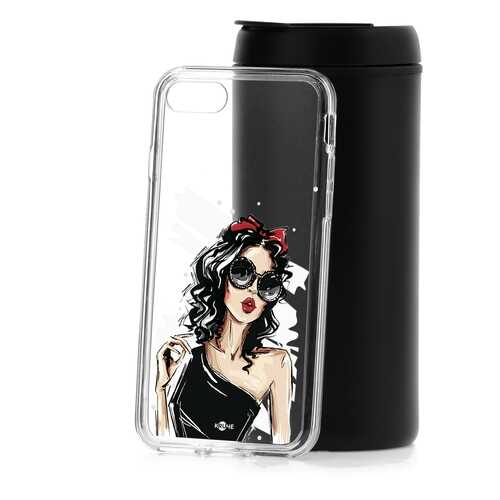Чехол Apple iPhone 7 Kruche Print Фэшн леди в Фианит-Ломбард
