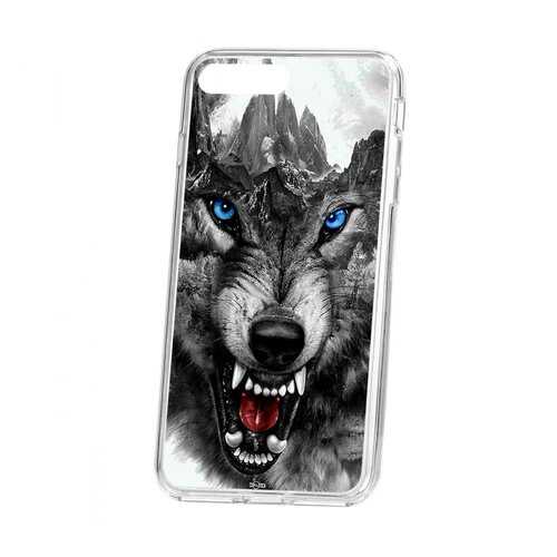 Чехол Apple iPhone 7 Plus Kruche Print Волк в Фианит-Ломбард