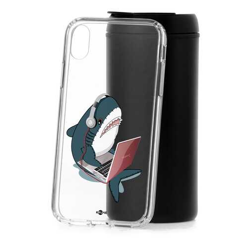 Чехол Apple iPhone XR Kruche Print Акула в Фианит-Ломбард