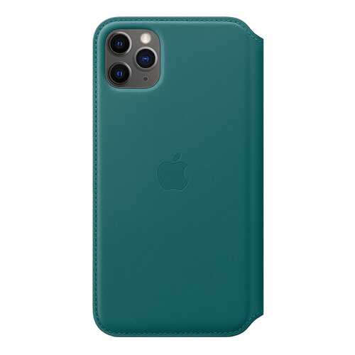 Чехол Apple Leather Folio Peacock для смартфона iPhone 11 Pro Max (MY1Q2ZM/A) в Фианит-Ломбард