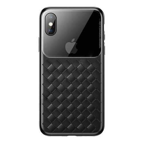Чехол Baseus Glass & Weaving (WIAPIPH58-BL01) для iPhone X/Xs (Black) в Фианит-Ломбард