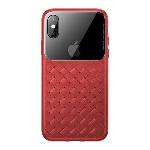 Чехол Baseus Glass & Weaving (WIAPIPH58-BL09) для iPhone X/Xs (Red) в Фианит-Ломбард