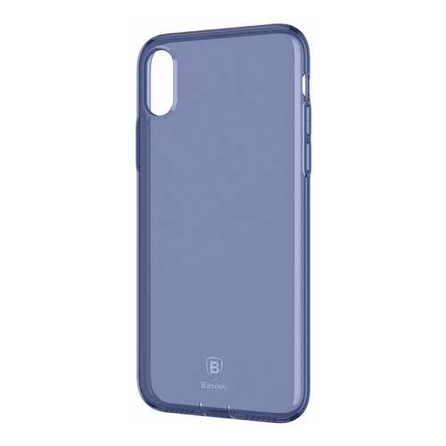 Чехол Baseus Simple Series Case Pluggy (ARAPIPHX-A03) для Apple iPhone X(Transparent Blue) в Фианит-Ломбард
