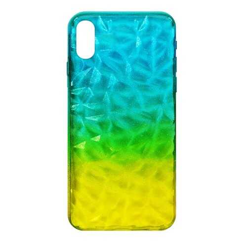 Чехол Crystal Krutoff для iPhone X/XS Yellow/Blue в Фианит-Ломбард