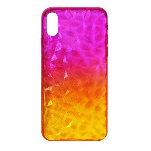Чехол Crystal Krutoff для iPhone X/XS Yellow/Rose в Фианит-Ломбард