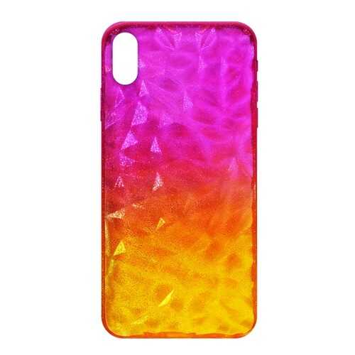 Чехол Crystal Krutoff для iPhone XS Max Yellow/Pink в Фианит-Ломбард