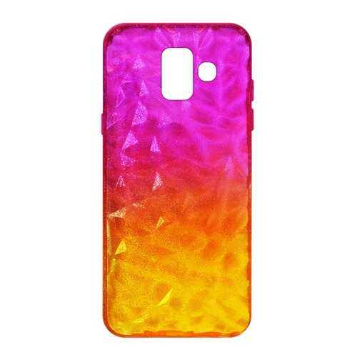 Чехол Crystal Krutoff для Samsung Galaxy A6 (SM-A600) Yellow/Pink в Фианит-Ломбард