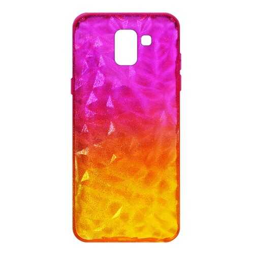 Чехол Crystal Krutoff для Samsung Galaxy J6 2018 (SM-J600) Yellow/Pink в Фианит-Ломбард