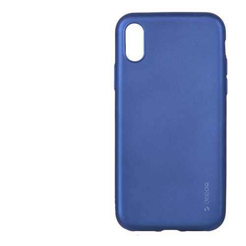 Чехол Deppa Case Silk для Apple iPhone X/XS Metallic Blue в Фианит-Ломбард