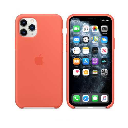 Чехол для Apple iPhone 11 Pro Silicone Case Orange (MQZ12FE/A) в Фианит-Ломбард