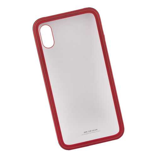 Чехол для iPhone X WK-Kingkong Series Glass Case (красный) в Фианит-Ломбард