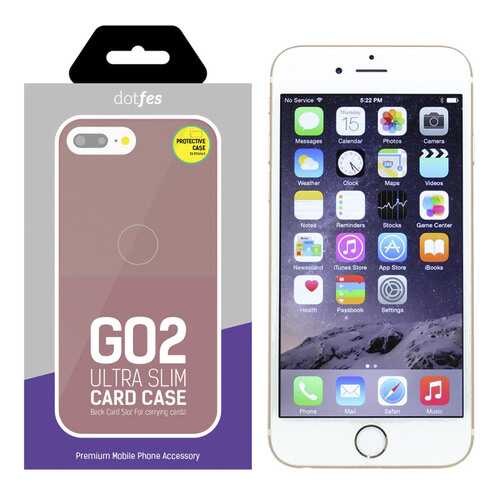 Чехол Dotfes G02 Carbon Fiber Card Case для iPhone 6/6s (rose gold) в Фианит-Ломбард