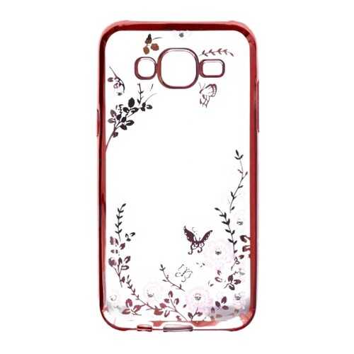 Чехол Epik для Samsung J700H Galaxy J7 (Розовый золотой/Розовые цветы) в Фианит-Ломбард