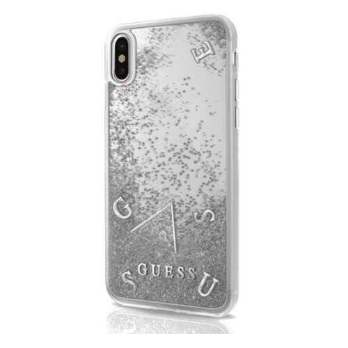 Чехол Guess Liquid Glitter для Phone X/Xs Transparen/Silver в Фианит-Ломбард