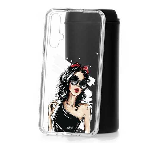Чехол Huawei Honor 20 Kruche Print Фэшн леди в Фианит-Ломбард