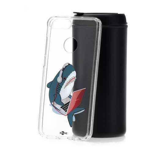 Чехол Huawei Honor 9 Lite Kruche Print Акула в Фианит-Ломбард