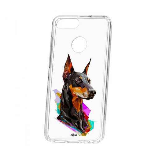 Чехол Huawei Honor 9 Lite Kruche Print Доберман в Фианит-Ломбард