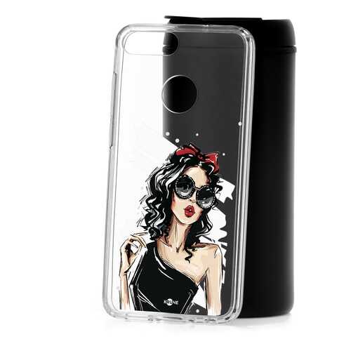 Чехол Huawei Honor 9 Lite Kruche Print Фэшн леди в Фианит-Ломбард