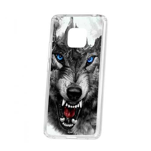Чехол Huawei Mate 20 Pro Kruche Print Волк в Фианит-Ломбард