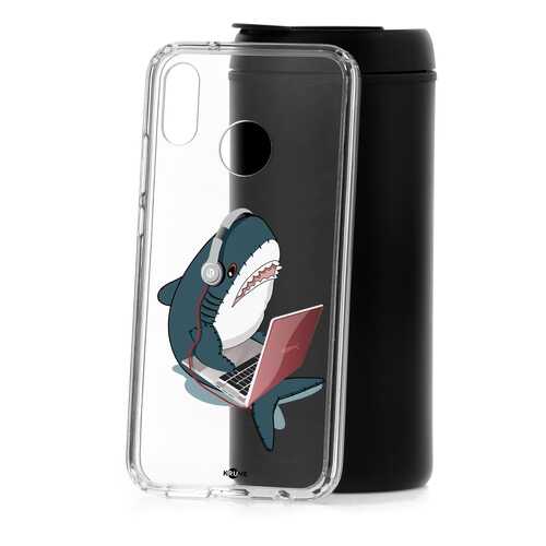 Чехол Huawei P20 Lite Kruche Print Акула в Фианит-Ломбард