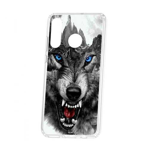 Чехол Huawei P30 Lite Kruche Print Волк в Фианит-Ломбард