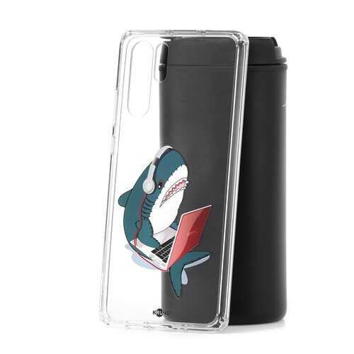 Чехол Huawei P30 Pro Kruche Print Акула в Фианит-Ломбард