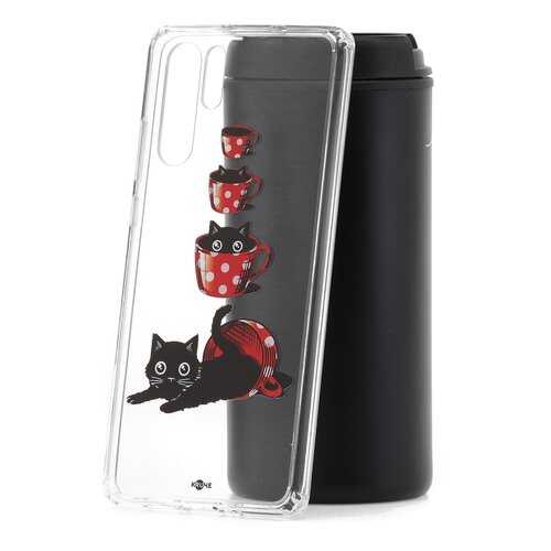 Чехол Huawei P30 Pro Kruche Print Котенок в чашке в Фианит-Ломбард