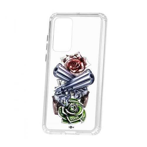 Чехол Huawei P40 Kruche Print Карты деньги 2 ствола в Фианит-Ломбард