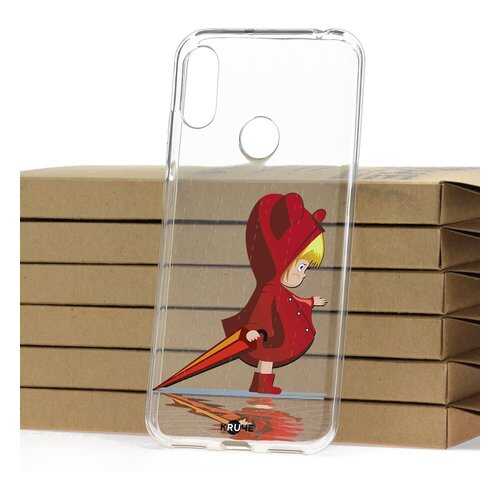 Чехол Huawei Y6 2019 Kruche Print Девочка с зонтом в Фианит-Ломбард