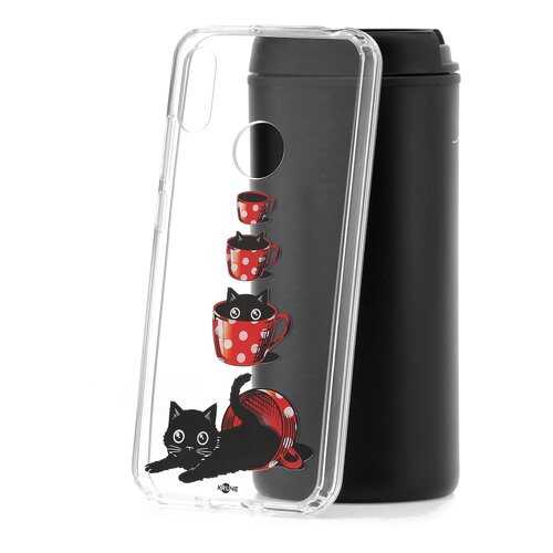 Чехол Huawei Y6 2019 Kruche Print Котенок в чашке в Фианит-Ломбард
