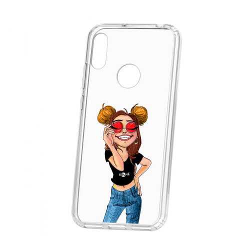 Чехол Huawei Y6 2019 Kruche Print Smiling в Фианит-Ломбард