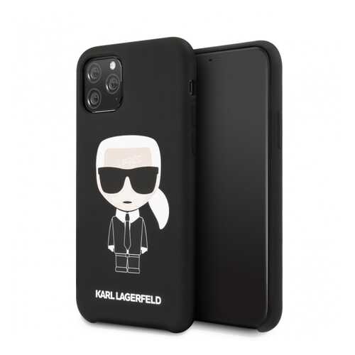 Чехол Karl Lagerfeld Liquid Iconic (KLHCN65SLFKBK) для iPhone 11 Pro Max (Black) в Фианит-Ломбард