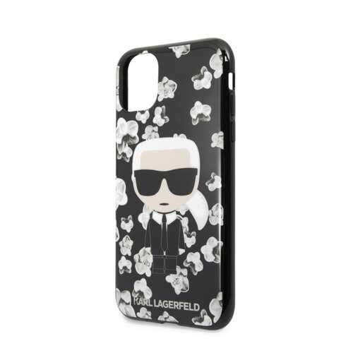 Чехол Karl Lagerfeld TPU Collection Flower (KLHCN61FLFBBK) для iPhone 11 (Black) в Фианит-Ломбард