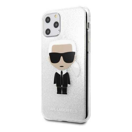 Чехол Karl Lagerfeld TPU Collection Iconik для iPhone 11 Pro (Glitter Silver) в Фианит-Ломбард