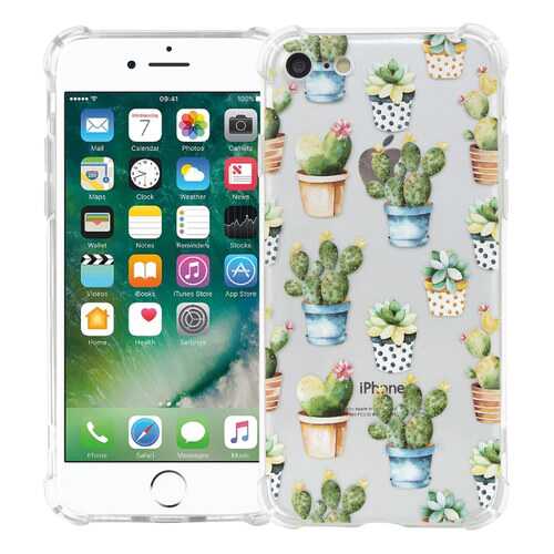 Чехол KAWAI для iPhone 7/8 Кактусы в горшках в Фианит-Ломбард