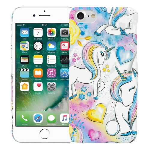 Чехол KAWAI для iPhone 7/8Единороги в акварели в Фианит-Ломбард