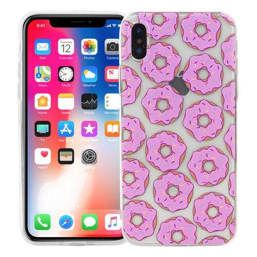 Чехол KAWAI для iPhone X/XS Пончики в Фианит-Ломбард