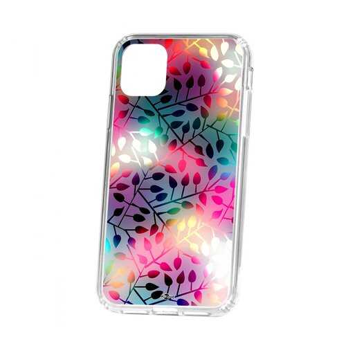 Чехол Kruche Apple iPhone 11 Print Цветные листья в Фианит-Ломбард