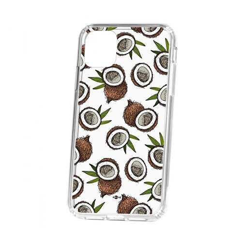 Чехол Kruche Apple iPhone 11 Print Кокосы в Фианит-Ломбард