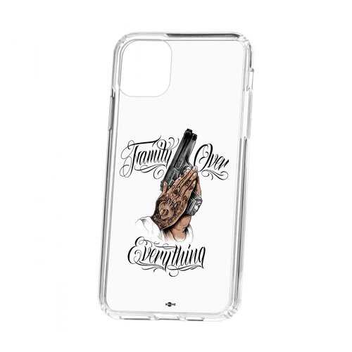 Чехол Kruche Apple iPhone 11 Pro Max Print Семья превыше в Фианит-Ломбард