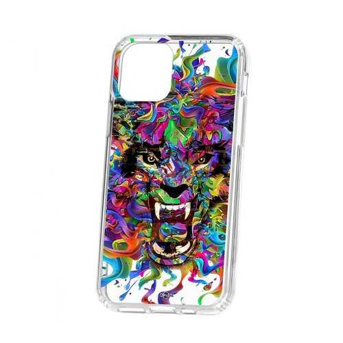 Чехол Kruche Apple iPhone 11 Pro Print Colored beast в Фианит-Ломбард