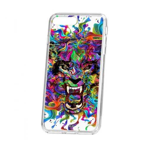 Чехол Kruche Apple iPhone 7 Plus Print Colored beast в Фианит-Ломбард