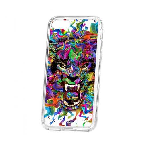Чехол Kruche Apple iPhone 7 Print Colored beast в Фианит-Ломбард