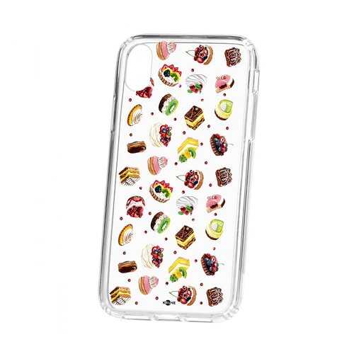 Чехол Kruche Apple iPhone XR Print Cake в Фианит-Ломбард