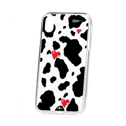 Чехол Kruche Apple iPhone XR Print Корова в Фианит-Ломбард