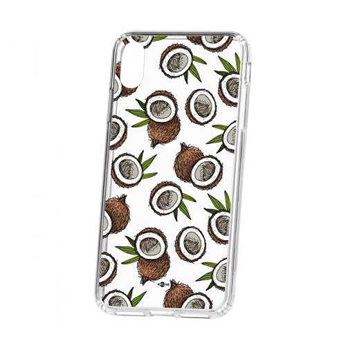 Чехол Kruche Apple iPhone XS Max Print Кокосы в Фианит-Ломбард